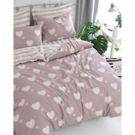 Juego de Cama Funda Nórdica 220x240 cm + 2 Fundas Almohada 60x60 cm Rosa 65% Algodón 35% Poliéster