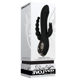 Consolador de Doble Penetración Evolved Trifecta Negro Consolador de Doble Penetración Evolved Trifecta Negro