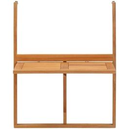 Mesa de balcón suspendida LILOU - Madera de acacia FSC - Plegable - 60x44x80 cm Mesa de balcón suspendida LILOU - Madera de acacia FSC - Plegable - 60x44x80 cm