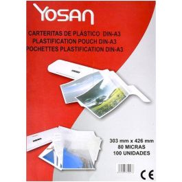 Yosan Fundas de Plastificar 2x80 Micras A3 Brillo, Caja 100 Unidades Transparente Yosan Fundas de Plastificar 2x80 Micras A3 Brillo, Caja 100 Unidades Transparente Precio: 12.50000059. SKU: B1JQ5VHT9H