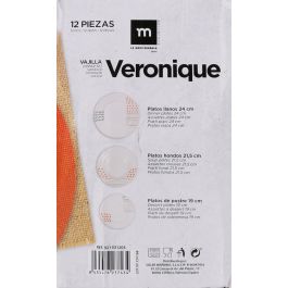 La Mediterranea Vajilla Redonda Veronique 12 Piezas (2 Unidades)