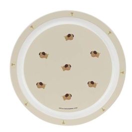 Safta Set de Platos y Cubiertos Preescolar Puppy para Niños a Partir de 3 Años, Beige, 22.5x26x5.5cm