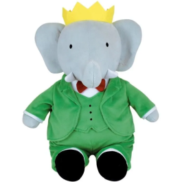 Jemini Peluche Elefante Babar AAH92223 +/- 40 cm Peluche Suave Ideal para Crear Historias y Decorar la Habitación
