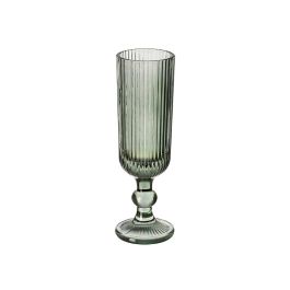 Vivalto Copa Cava Verde Musgo Rayas 160 ml, Vidrio, 6x18x6 cm, No apto para Lavavajillas/Microondas (24 Unidades)