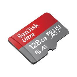 SanDisk Tarjeta de Memoria MicroSDXC 128 GB Ultra, hasta 140 MB/s, Clase 10, UHS-I U1, A1, con Adaptador SD