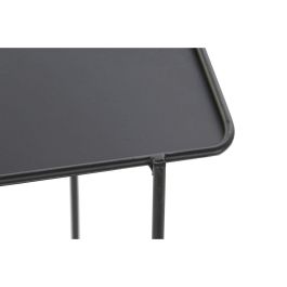 DKD Home Decor Consola Moderna Morden Court de Metal Azul y Negro, Doble Cara con 1 Estantería, 27.5x65x80 cm (Set de 2)