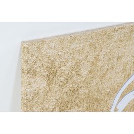 DKD Home Decor Cuadro Moderno para Decoración de Pared, Diseño Cara, Dorado Negro Blanco, 70x50 cm, Lienzo y Pino (Pack 2 Unidades)