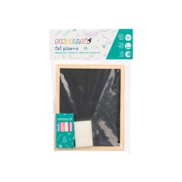 Pizarra Tiza Borrador Pincello 20x16 cm Madera Negro (24 Unidades) Pizarra Tiza Borrador Pincello 20x16 cm Madera Negro (24 Unidades)