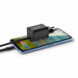 NGS BUD65W-C Cargador de Pared GaN 65W con USB-C y Cable Tipo-C a Tipo-C de 1.5m para Smartphones y Portátiles