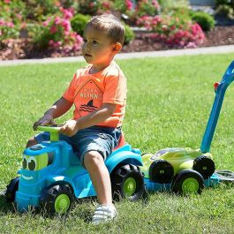 Ecoiffier 4350 Tractor con Remolque Extraíble y Cortacésped Incluido para Niños 12-36 Meses - 103,5 cm
