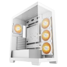 Deepcool Caja Gaming CG580 4F WH Blanca con 4 Ventiladores ARGB - Chasis ATX con Cristal Templado para Gaming y PC de Alto Rendimiento