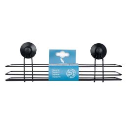 Soporte Ducha Metal Negro Rectang Bajo Ventosa Berilo 35X13CM (12 Unidades) Soporte Ducha Metal Negro Rectang Bajo Ventosa Berilo 35X13CM (12 Unidades)