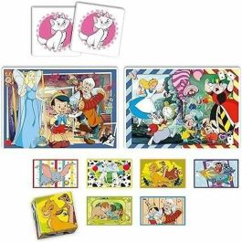 Clementoni CLE8005125182909 Edukit Disney: Caja de aprendizaje 4 en 1 con 2 rompecabezas, bloc de notas y 6 cubos, para niños de 4+ años