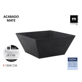 Bol de melamina mate negro 18x8 cm - La Mediterranea (24 Unidades) Precio: 68.7900004. SKU: B132MEB5PB