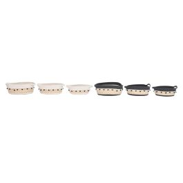 DKD Home Decor Cesta Boho Decorativa Lote de 2 Sets de 3 Piezas Blanco y Gris Oscuro 25x16x45 cm Algodón Fibra de Maíz DKD Home Decor Cesta Boho Decorativa Lote de 2 Sets de 3 Piezas Blanco y Gris Oscuro 25x16x45 cm Algodón Fibra de Maíz