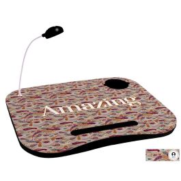 DKD Home Decor Bandeja Decorativa Moderna con Iluminación LED, Diseño Paisley, Material PVC, Color Beige - Colección Bloom 2021 - Dimensiones 48x38x7 cm Precio: 11.49999972. SKU: S3026507