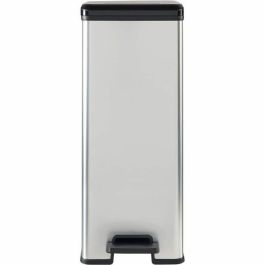 Papelera Slim - SLIM BIN - CURVER - 40L - Ahorro de espacio - 40 x 25 x 61 cm - Gris metalizado