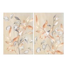 DKD Home Decor Cuadro de Pared Tradicional con Hojas Beige Ámbar Lienzo Abeto 70x50x3 cm Set de 2 Unidades Precio: 23.75472. SKU: B1CWA48K4N