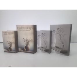 DKD Home Decor Set 2 Cajas Libro Decorativas Scandi Gris PU MDF 7 x 30 x 21 cm para Interior Design