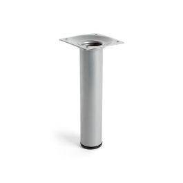 Rei Pata cilíndrica de acero para muebles, acabado cromo mate líquido, Ø3x15cm, modelo 401g, ref. 2-401g.150.38 rei