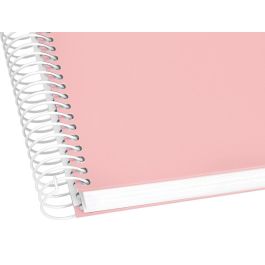 Cuaderno Espiral Liderpapel A4 Crafty Tapa Forrada 80H 90 gr Cuadro 4 mm Con Margen Color Rosa 5 unidades