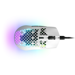SteelSeries Aerox 3 Ratón Gaming USB Tipo C 8500 DPI Óptico 6 Botones Blanco - 62603