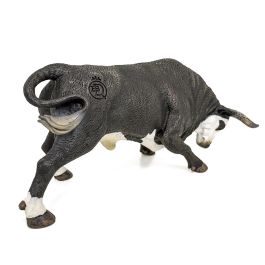 Deqube Figura Réplica Toro Bravo Cara Blanca Embistiendo a Escala, Detallada y Pintada a Mano, Ideal para Colección Animales +3 Años Deqube Figura Réplica Toro Bravo Cara Blanca Embistiendo a Escala, Detallada y Pintada a Mano, Ideal para Colección Animales +3 Años