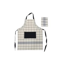 DKD Home Decor Delantal Básicos Algodón Poliéster Set de 2 Azul, Beige, Negro con Cuadros 85x70 cm Precio: 9.89000034. SKU: S3041161
