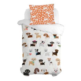 Funda de almohada HappyFriday Mr Fox Dogs Multicolor 60 x 70 cm