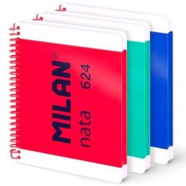 Milan Cuaderno Espiral A5 80H 95 gr Liso Tapa Dura Colección Nata® 624 Since 1918 Pack 3 Ud - Azul, Rosa, Verde Precio: 7.79000057. SKU: B1FVVKKPXQ