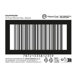 Inde Molde Cuadrado Silicona Freidora Aire 20x20x3 cm (24 Unidades)