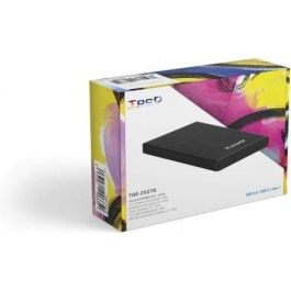 Tooq TQE-2527B Caja Externa para Disco Duro 2.5" USB 3.1 Gen 1 5Gbps UASP, compatible HDD/SSD SATA III 4TB, Aluminio Negro