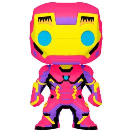 FUNKO Figura POP Marvel Iron Man Black Light Exclusive Vinilo 9cm