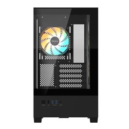 GIGABYTE C201 PANORAMIC Caja PC Gaming Midi Tower Negra con Panel Vidrio Templado, 3 Ventiladores ARGB y Soporte Radiador 360mm