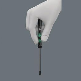 Wera Kraftform Micro Electronics Destornillador Eléctrico, Juego de 12 piezas, Puntas Planas, Phillips, Torx, Tri-Point