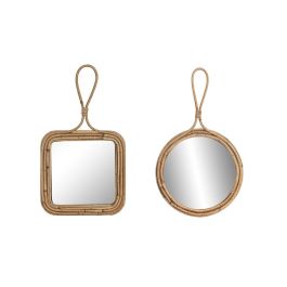 Espejo de pared Home ESPRIT Natural 24 x 2,5 x 40 cm (2 Unidades) Precio: 45.50000026. SKU: B16LT344S6