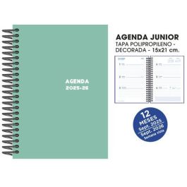 Agenda Escolar (2025-26) Senfort Junior Espiral Tapa Pvc 150X210 S/V Turquesa Precio: 7.95000008. SKU: B1BVCBT76D
