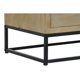 Aparador DKD Home Decor Negro Natural Metal Madera MDF 120 x 40 x 64 cm