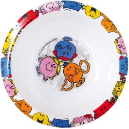 Fun House FUN3524550064857 Vajilla Monsieur Madame: Plato Hondo Ø16 cm, Botella 350 ml, Taza 350 ml y 2 Peluches 12 cm