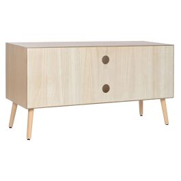 DKD Home Decor Mueble TV Scandi Natural Madera Paulownia y MDF 120x40x60 cm