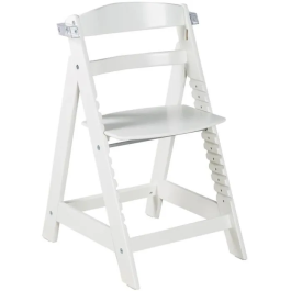 Roba ROB4005317310749 Trona SIT UP CLICK & FUN Madera Blanca con Bandeja Comida Extraíble y Altura Regulable hasta 70 kg