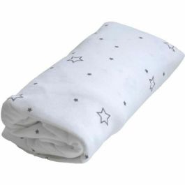 Domiva Sábana Ajustable Impermeable 2 en 1 Estampado Estrellas Grises, Rizo Algodón, Antiácaros, Suave, 60x120 Cm Precio: 27.50000033. SKU: B19JJPL55D