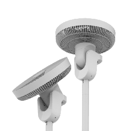 Cecotec 08243 Ventilador de Pie 3 en 1 Plegable Blanco Inalámbrico con Batería 2600mAh, Motor BLDC 22W Ultrasilencioso y Mando a Distancia