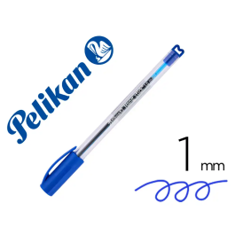 Pelikan Bolígrafo Hang Stick Azul con tinta de aceite, trazo 0.4 mm, empuñadura ergonómica triangular y gancho para colgar Precio: 20.5821. SKU: B1CJC8G7ZM