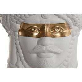 DKD Home Decor Macetero de Porcelana Cabeza Siciliana Colección Sicilia Mediterráneo Blanco Dorado 15x26.5x15 cm (2 Unidades) DKD Home Decor Macetero de Porcelana Cabeza Siciliana Colección Sicilia Mediterráneo Blanco Dorado 15x26.5x15 cm (2 Unidades)