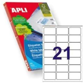 Apli Etiquetas Adhesivas C-Romos 21 X 100H 63,5x38,1 mm Inkjet-Láser Blanco Precio: 18.49999976. SKU: S8400896