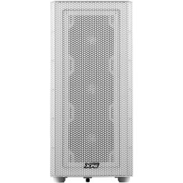 XPG ATX Midi Tower weiß Glas Torre Media Blanca con Panel de Vidrio Templado y 4 Ventiladores de 120mm, Compatible con ATX/mATX/ITX