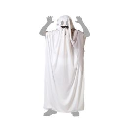 Disfraz Fantasma Blanco con Capucha para Niño 7-9 Años - Halloween y Fiestas Temáticas Polyester - Ideal para Juego de Rol