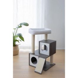 KERBL - Árbol para gatos FLAIR - 48 x 44 x 86 cm - Blanco/Gris - Sisal KERBL - Árbol para gatos FLAIR - 48 x 44 x 86 cm - Blanco/Gris - Sisal