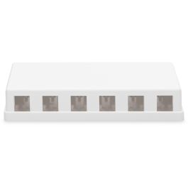 Digitus Caja para Keystone Jacks de 6 Puertos, Blanca, Montaje en Superficie